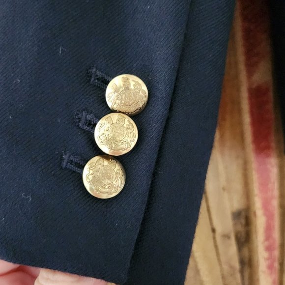 J. Crew schoolboy strong shoulder 2 gold button wool jacket/blazer Sz 2 - Picture 9 of 14